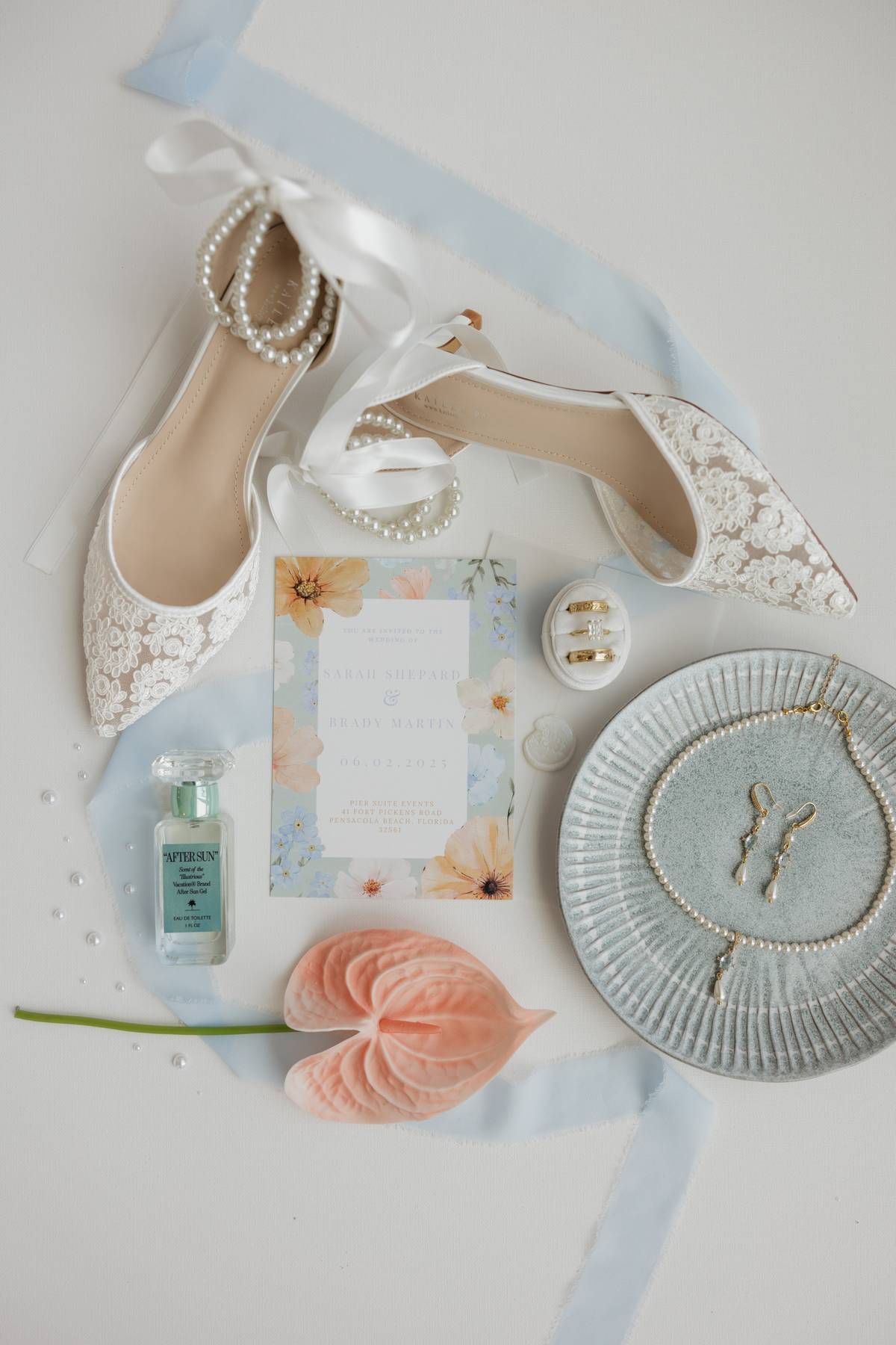 wedding flatlay